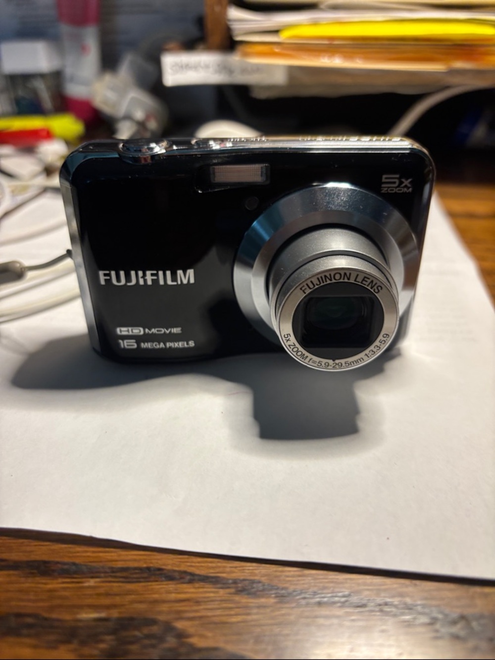 Fujifilm Black Compact Digital Camera with Silver Lens Barrel